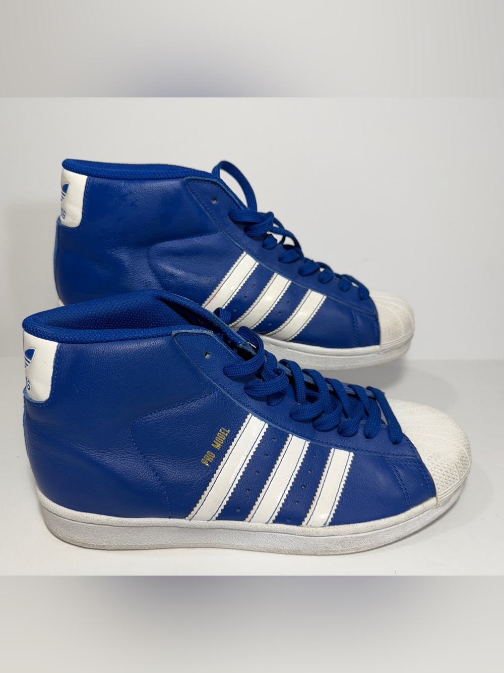 adidas Pro Model J Sneakers Mens 7 High Top Shoes BY3731 Collegiate Blue White